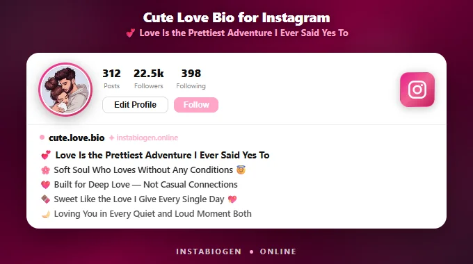 Cute Love Bio for Instagram